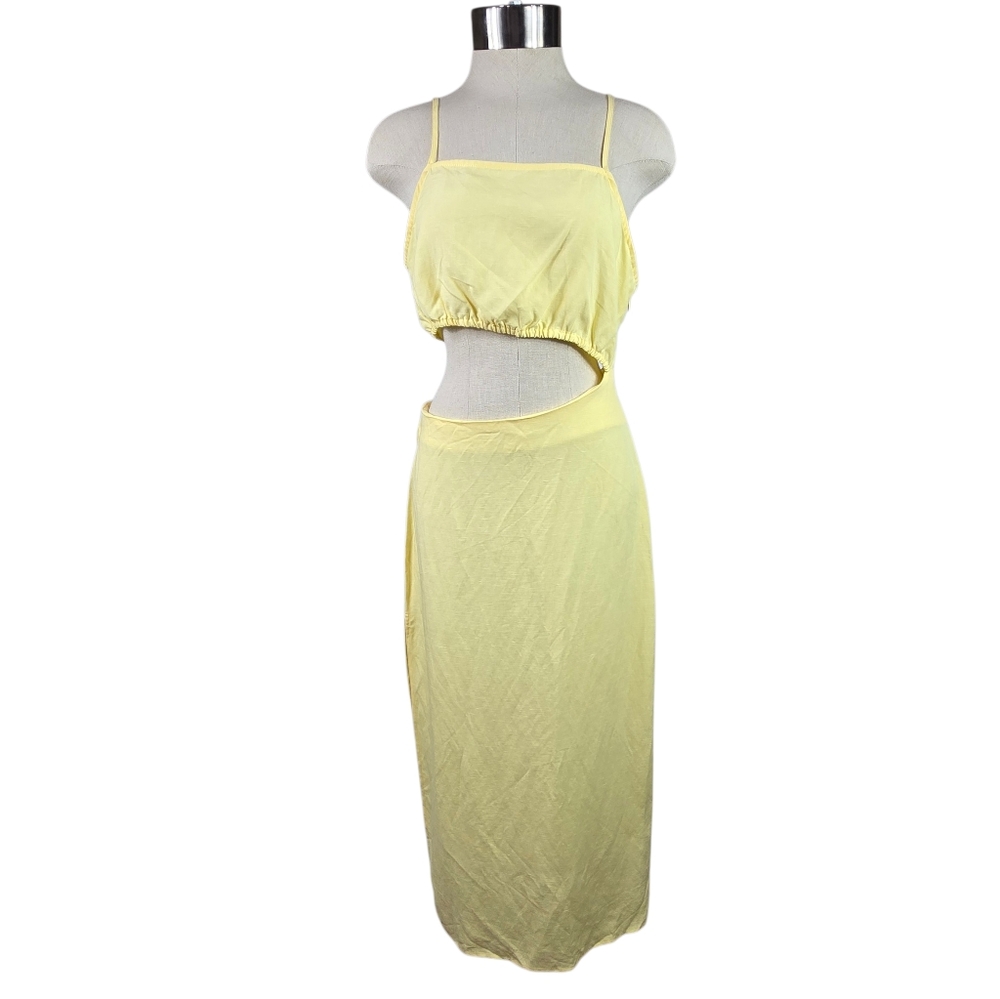 Forever 21 Yellow Cutout Dress
